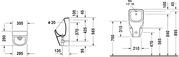 Duravit D-Code pisoár 0829300000
