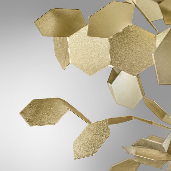 Zava Andromeda, mosazné nástěnné designové svítidlo, 1xE27, šířka 50cm