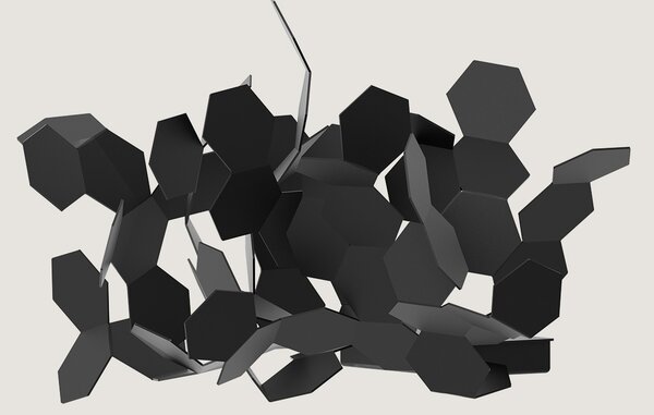 Zava Andromeda, černé nástěnné designové svítidlo, 1xE27, šířka 50cm