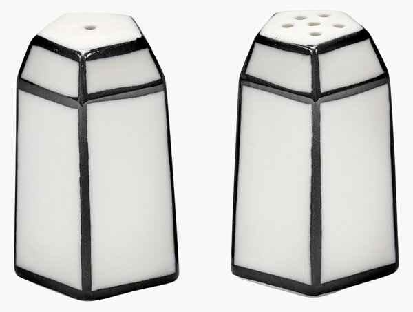 Sada ručně vyrobené porcelánové mlýnku na'sůl a pepř Carte Blanche, 2 díly