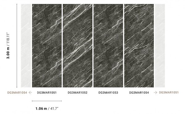 Vliesová fototapeta na zeď, Černý mramor, DG3MAR1054, Wall Designs III, Khroma by Masureel