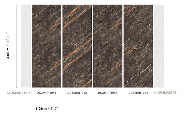 Vliesová fototapeta na zeď, Hnědý mramor, DG3MAR1043, Wall Designs III, Khroma by Masureel