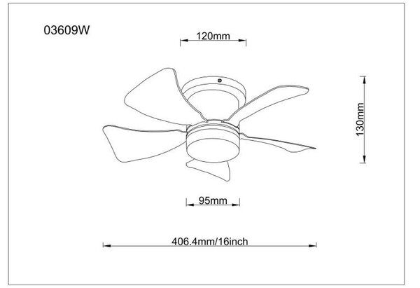 Globo 03609H HINES - Stropní LED ventilátor s dálkovým ovladačem, LED 9W, 2700-6500K, Ø 40cm, imitace dřeva (LED stropní ventilátor stmívatelný ovladačem v imitaci dřeva)