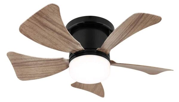 Globo 03609H HINES - Stropní LED ventilátor s dálkovým ovladačem, LED 9W, 2700-6500K, Ø 40cm, imitace dřeva (LED stropní ventilátor stmívatelný ovladačem v imitaci dřeva)