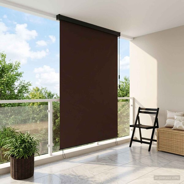 Roleta Hnědá 60 x 250 cm Textil a hliník