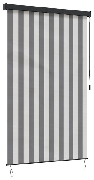 Roleta Antracitová a bílá 160 x 250 cm Textil a hliník