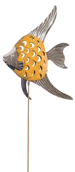 Zahradní kovový zápich Ryba 124 cm