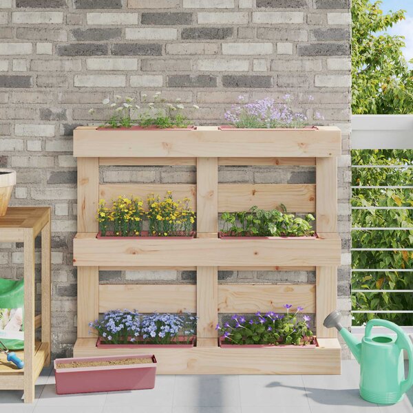 Květinové bedny pro euro palety 24 pcs Hnědá 36 x 13,5 x 9,5 cm