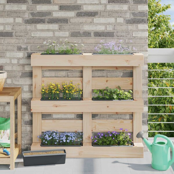 Květinové bedny pro euro palety 24 pcs Šedá 36 x 13,5 x 9,5 cm
