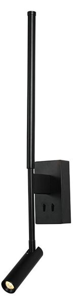 ACA Lighting nástěnné svítidlo LED 5W + COB 3W 700lm 3000K IP20 černá hliník + akryl HM616LEDWBK