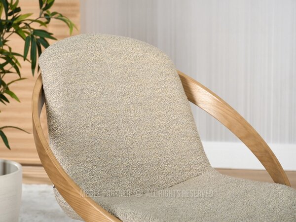 Designová jídelní židle HODA - dub / béžová