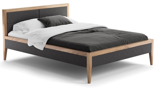 Čalouněná dubová postel 160x200cm Belagio Grafitová
