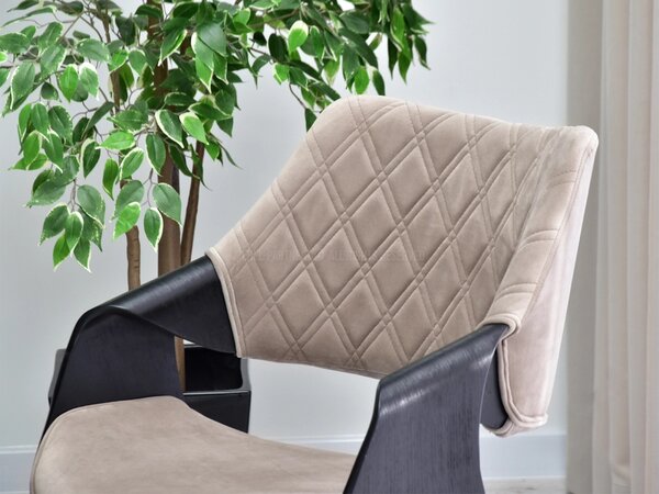 Designová jídelní židle NENET - černá / béžová