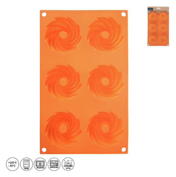 Silikonová forma na pečení mini bábovky 17x28 cm – Orion