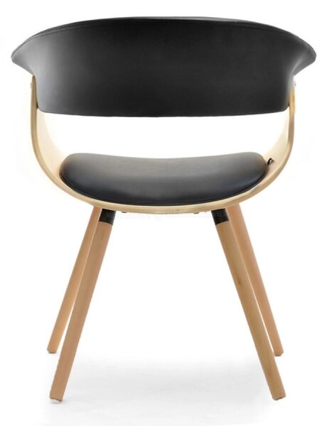 Designová jídelní židle MAITE - dub / černá