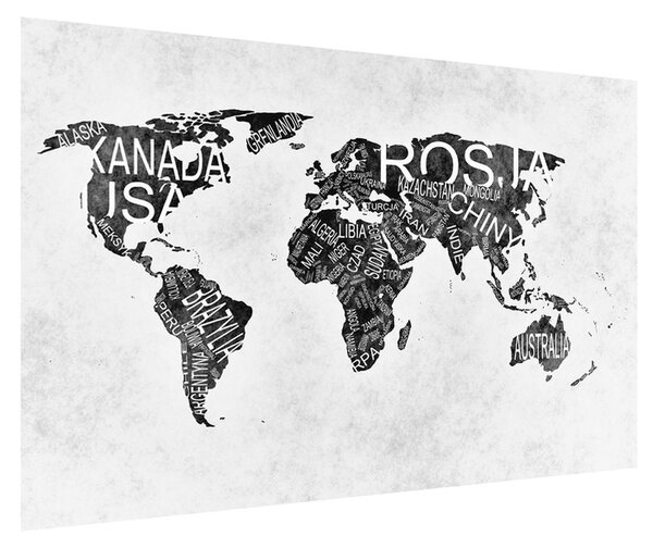 Obraz mapy světa (120x80 cm)