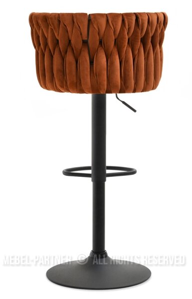 Designová barová židle KRISMAR - měděná / černá
