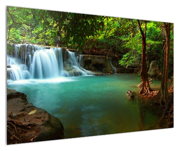 Obraz řeky s vodopády (120x80 cm)