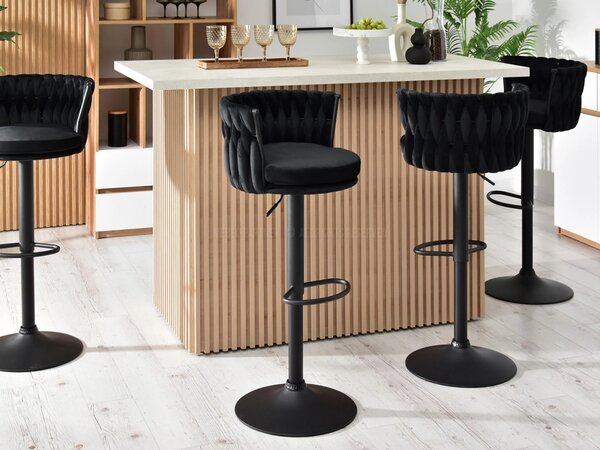 Designová barová židle KRISMAR - černá