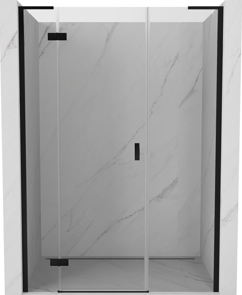 Mexen Mist-H L, 1-křídlé sprchové dveře levé 120 cm, čiré sklo, černý profil, 8A5L-120-001-70-00-L