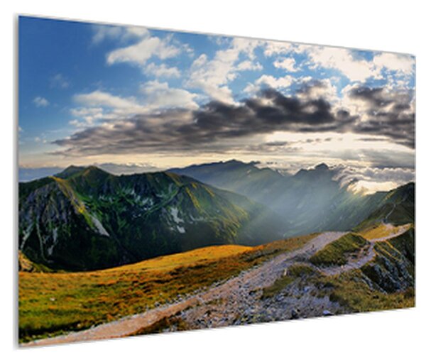 Obraz horské skalnaté krajiny (120x80 cm)