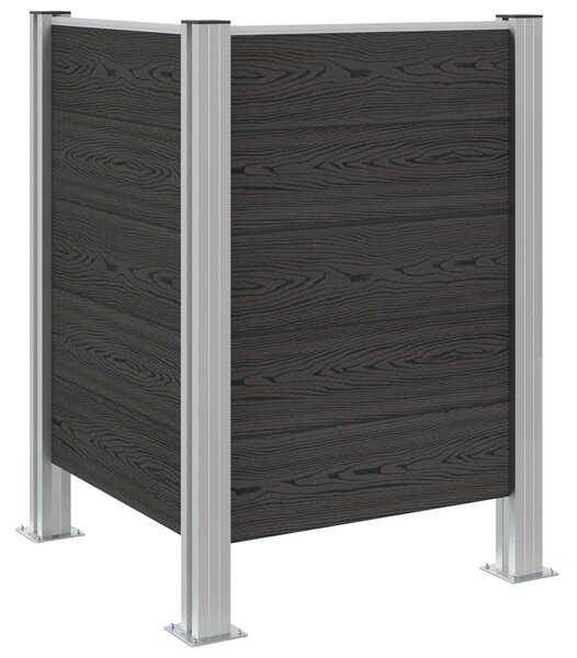 Plot pro popelnice Šedá 85 x 85 x 115 cm Hliník a WPC