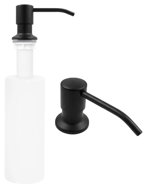 Vestavný dávkovač mýdla/saponátu REA LON, 300 ml, černá mat