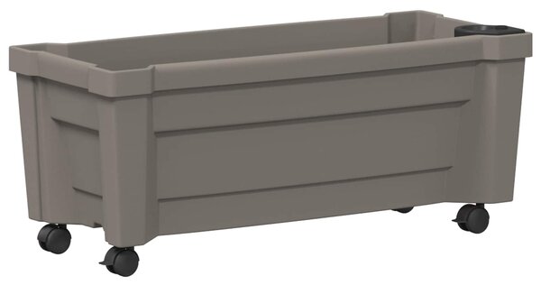 Květináč Calypso s koly Šedá 79 x 35 x 33 cm PP