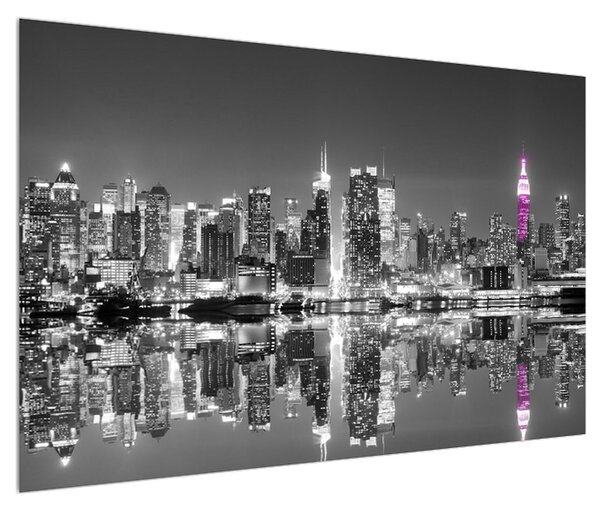 Černobílý obraz New Yorku (120x80 cm)