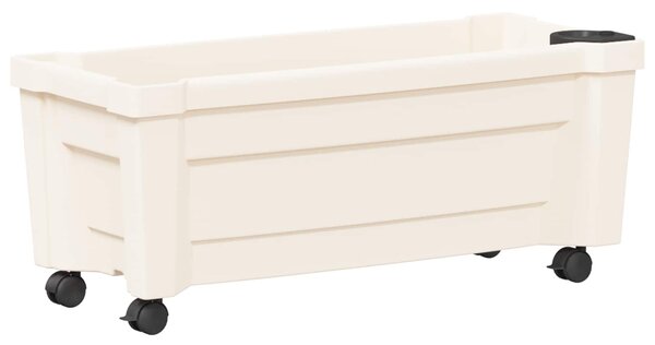 Květináč Calypso s koly Bílá 79 x 35 x 33 cm PP
