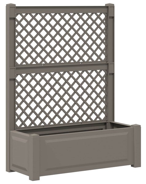 Velký květináč s treláží Šedá 99,5 x 43 x 133,5 cm PP