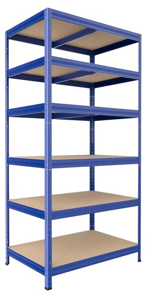 Regál na šanony Biedrax 35 x 60 x 210 cm, modrý, 6 polic MDF, nosnost 200 kg na polici