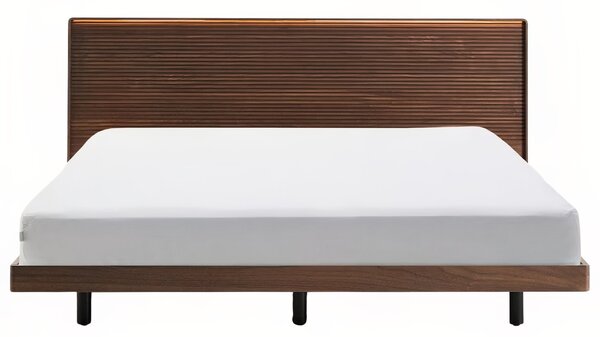 Kave Home Ořechová postel Norlen 180 x 200 cm s čelem