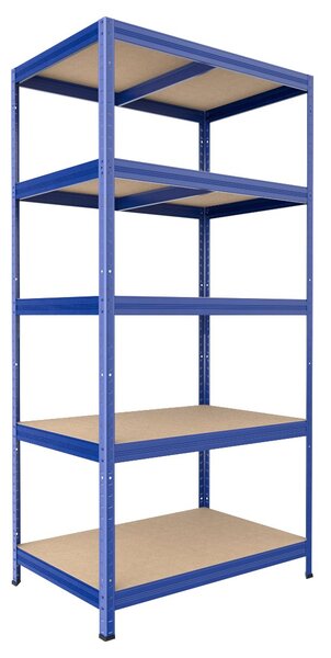 Regál na šanony Biedrax 35 x 60 x 180 cm, modrý, 5 polic MDF, nosnost 200 kg na polici