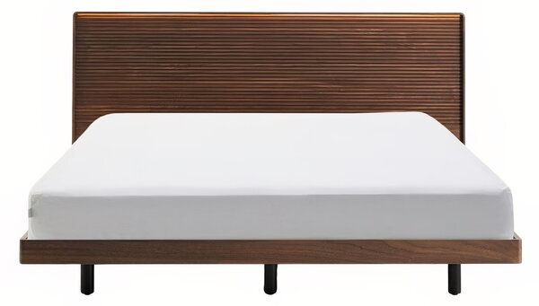 Kave Home Ořechová postel Norlen 160 x 200 cm s čelem