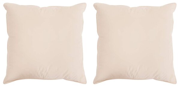 Polštář 2 pcs Béžová 80 x 80 cm Vlákno kapok