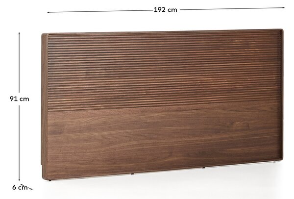 Kave Home Ořechové čelo k posteli Norlen 180 x 200 cm