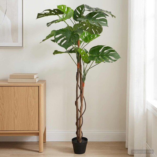 Umělá rostlina Monstera Zelená 94 x 18 x 170 cm Tkanina a dřevo