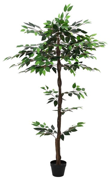 Umělá rostlina Ficus Zelená 85 x 18 x 160 cm Tkanina a dřevo