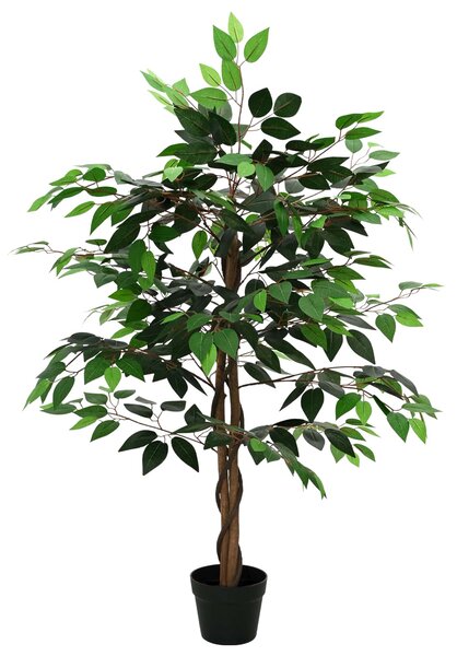 Umělá rostlina Ficus Zelená 90 x 16 x 110 cm Tkanina a dřevo