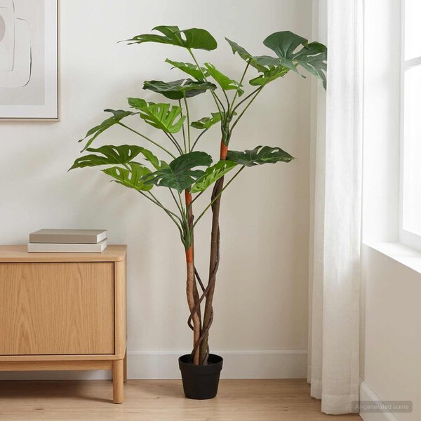 Umělá rostlina Monstera Zelená 70 x 16 x 130 cm Tkanina a dřevo