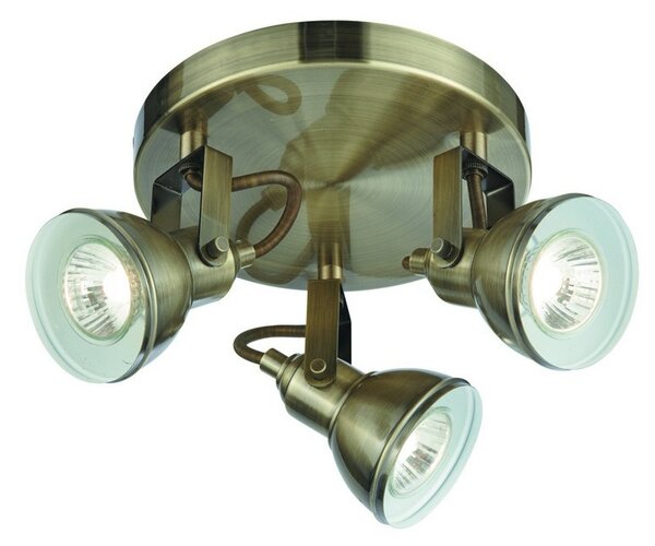 Searchlight 1543AB stropní svítidlo FOCUS 3x50W | GU10 - mosaz