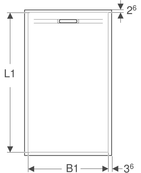 Geberit Sestra obdélníková sprchová vanička 100x80 cm bílá 550.252.00.2