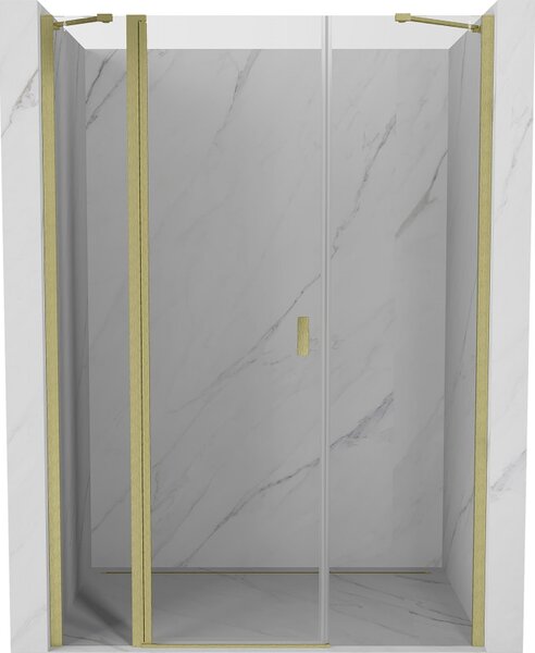 Mexen, Mexen Mist výklopné sprchové dveře 120 cm, transparentní, broušené zlaté - 8A4-120-001-55-00