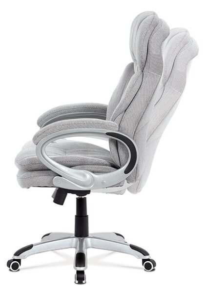 Autronic Kancelářská židle, šedá látka, kříž plast stříbrný, houpací mechanismus - KA-G198 SIL2