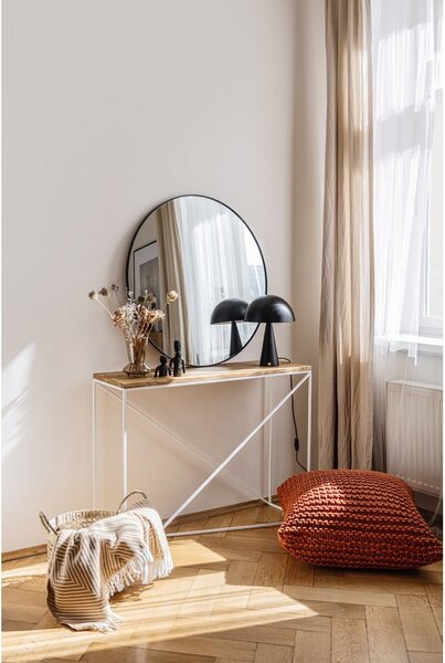 Černé nástěnné zrcadlo Bonami Essentials Layla, ø 80 cm