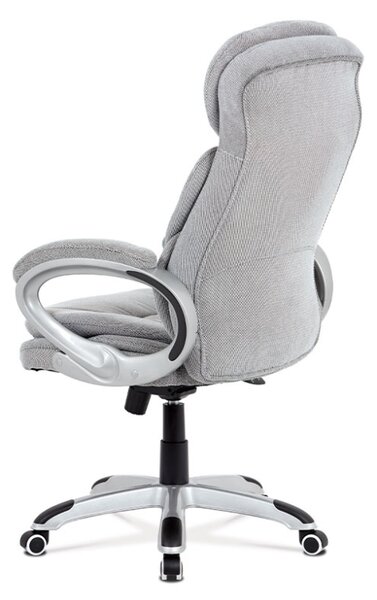 Autronic Kancelářská židle, šedá látka, kříž plast stříbrný, houpací mechanismus - KA-G198 SIL2