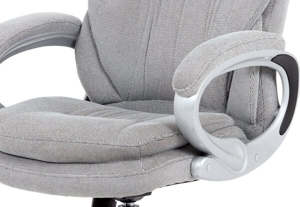 Autronic Kancelářská židle, šedá látka, kříž plast stříbrný, houpací mechanismus - KA-G198 SIL2