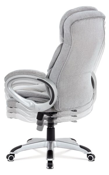 Autronic Kancelářská židle, šedá látka, kříž plast stříbrný, houpací mechanismus - KA-G198 SIL2