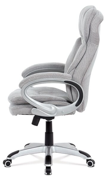 Autronic Kancelářská židle, šedá látka, kříž plast stříbrný, houpací mechanismus - KA-G198 SIL2